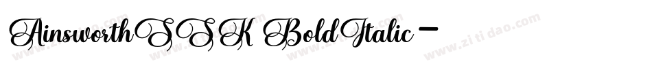 AinsworthSSK BoldItalic字体转换